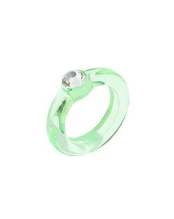 U.S. High Fashion Acrylic Costume Ring - Green