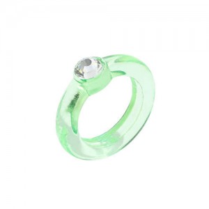 U.S. High Fashion Acrylic Costume Ring - Green