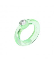 U.S. High Fashion Acrylic Costume Ring - Green