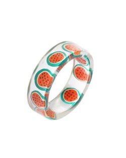 Fruits Fashion Acrylic Women Wholesale Ring - Watermelon