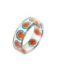 Fruits Fashion Acrylic Women Wholesale Ring - Watermelon