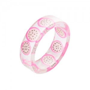 Fruits Fashion Acrylic Women Wholesale Ring - Dragon Fruit