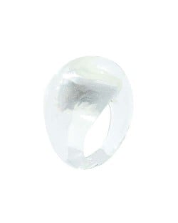 Bold Western Fashion Resin Wholesale Ring - White