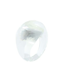 Bold Western Fashion Resin Wholesale Ring - White