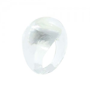 Bold Western Fashion Resin Wholesale Ring - White