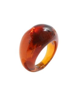 Bold Western Fashion Resin Wholesale Ring - Brown