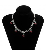 Little Cherry Vintage U.S. High Fashion Women Wholesale Necklace - Golden