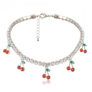 Little Cherry Vintage U.S. High Fashion Women Wholesale Necklace - Silver