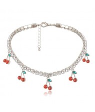 Little Cherry Vintage U.S. High Fashion Women Wholesale Necklace - Silver