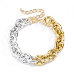 Mixed Colors Thick Chain Hip-hop/ Punk Fashion Women Costume Wholesale Necklace
