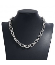 Hip-hop Fashion Plain Link Chain Vintage Style Costume Necklace