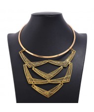 Vintage Artistic Geometric Design U.S. High Fashion Alloy Women Wholesale Necklace