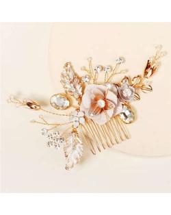 Painted Flowers Design Gorgeous Wedding Women Hair Comb/ Hair Ornament