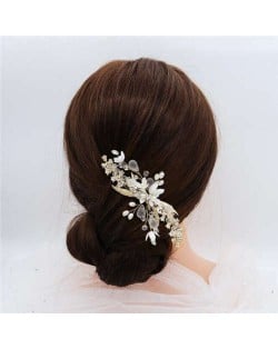 Matte Texture Flowers Design Bridal Women Hair Ornament/ Hair Pin