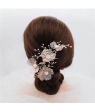 Graceful Golden Flower Vintage Style Wedding Women Hair Ornament