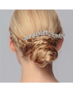 Rhinestone Embellished Floral Design Vintage Bridal Women Hair Ornament/ Hair Accessory