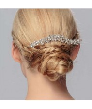 Rhinestone Embellished Floral Design Vintage Bridal Women Hair Ornament/ Hair Accessory