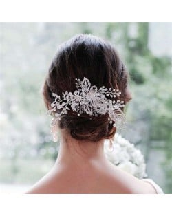 Sophisticated Floral Design High Quality Wedding Women Hair Ornament/ Hair Comb