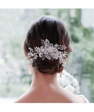 Sophisticated Floral Design High Quality Wedding Women Hair Ornament/ Hair Comb