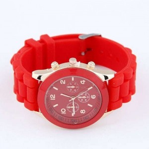 Sweet Candy Fashion Silicon Band Red Wrist Watch
