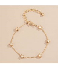 Golden Stars Pendant U.S. High Fashion Women Alloy Bracelet