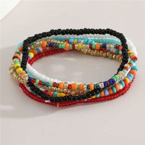 Bohemian Fashion Colorful Beads Multi-layer Design Women High Fashion Wholesale Bracelet Set