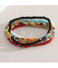 Bohemian Fashion Colorful Beads Multi-layer Design Women High Fashion Wholesale Bracelet Set