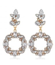 Shining Resin Flowers Fashion Women Alloy Wholesale Stud Earrings - White