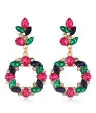 Shining Resin Flowers Fashion Women Alloy Wholesale Stud Earrings - Multicolor