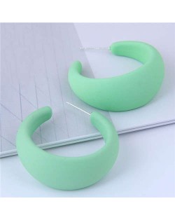 Fluorescent Color Painted Women Wholesale Fashion Earrings - Green