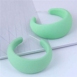Fluorescent Color Painted Women Wholesale Fashion Earrings - Green