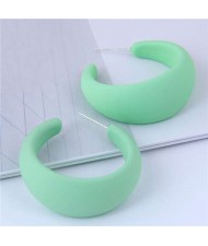 Fluorescent Color Painted Women Wholesale Fashion Earrings - Green