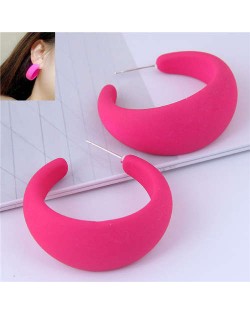 Fluorescent Color Painted Women Wholesale Fashion Earrings - Rose