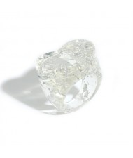 Unique U.S. High Fashion Amber Style Women Resin Ring - White
