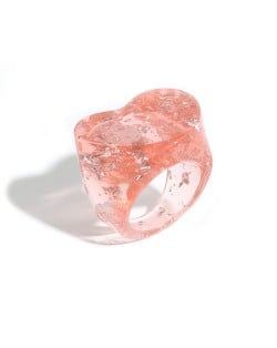 Unique U.S. High Fashion Amber Style Women Resin Ring - Red