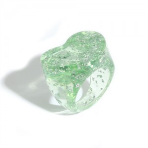 Unique U.S. High Fashion Amber Style Women Resin Ring - Green