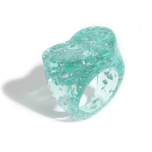 Unique U.S. High Fashion Amber Style Women Resin Ring - Blue
