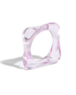 U.S. and European High Fashion Square Design Hip-hop Resin Ring - Purple