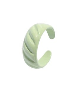 Japanese Fashion Geometric Creative Design Women Resin Ring - Green