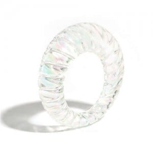 Vintage High Fashion Transparent Women Resin Ring - White