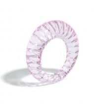Vintage High Fashion Transparent Women Resin Ring - Purple