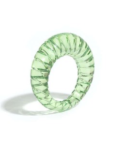 Vintage High Fashion Transparent Women Resin Ring - Green