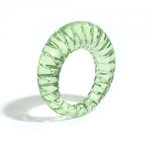 Vintage High Fashion Transparent Women Resin Ring - Green