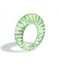 Vintage High Fashion Transparent Women Resin Ring - Green