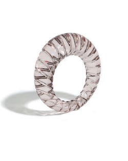 Vintage High Fashion Transparent Women Resin Ring - Black