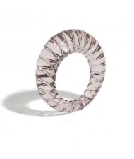 Vintage High Fashion Transparent Women Resin Ring - Black