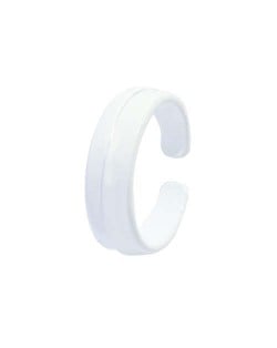 Colorful Design Hip-hop Young Girl Fashion Open Ring - White