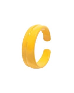 Colorful Design Hip-hop Young Girl Fashion Open Ring - Yellow