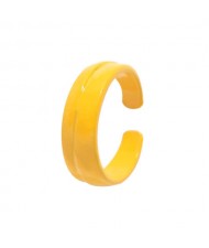 Colorful Design Hip-hop Young Girl Fashion Open Ring - Yellow