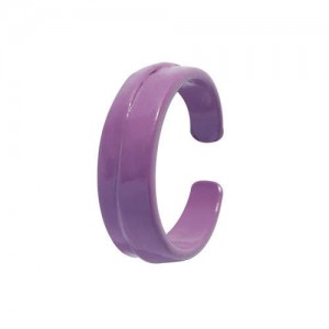 Colorful Design Hip-hop Young Girl Fashion Open Ring - Purple